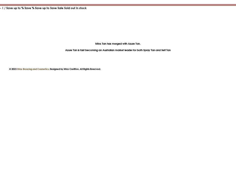 minxtan.com.au shopify website screenshot