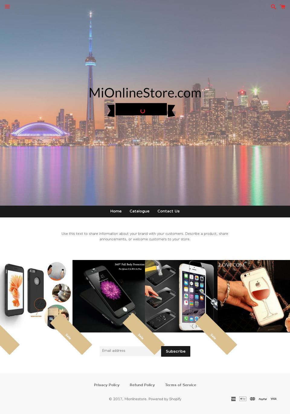 mionlinestore.com shopify website screenshot