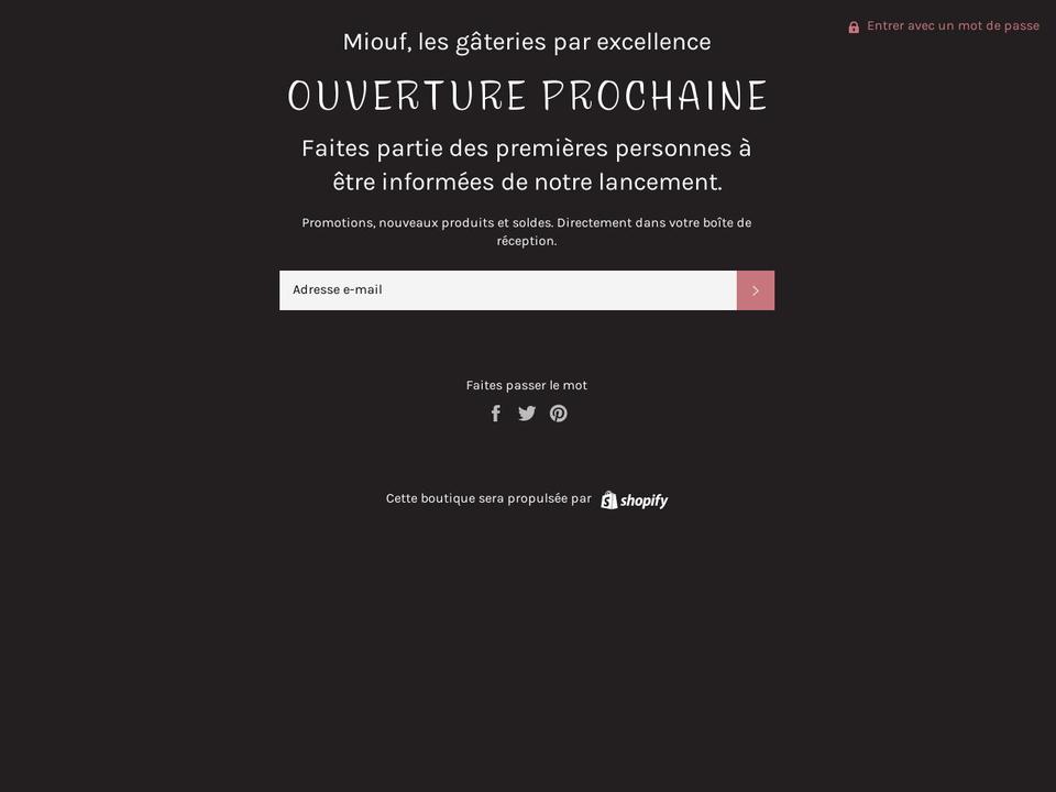 miouf.com shopify website screenshot