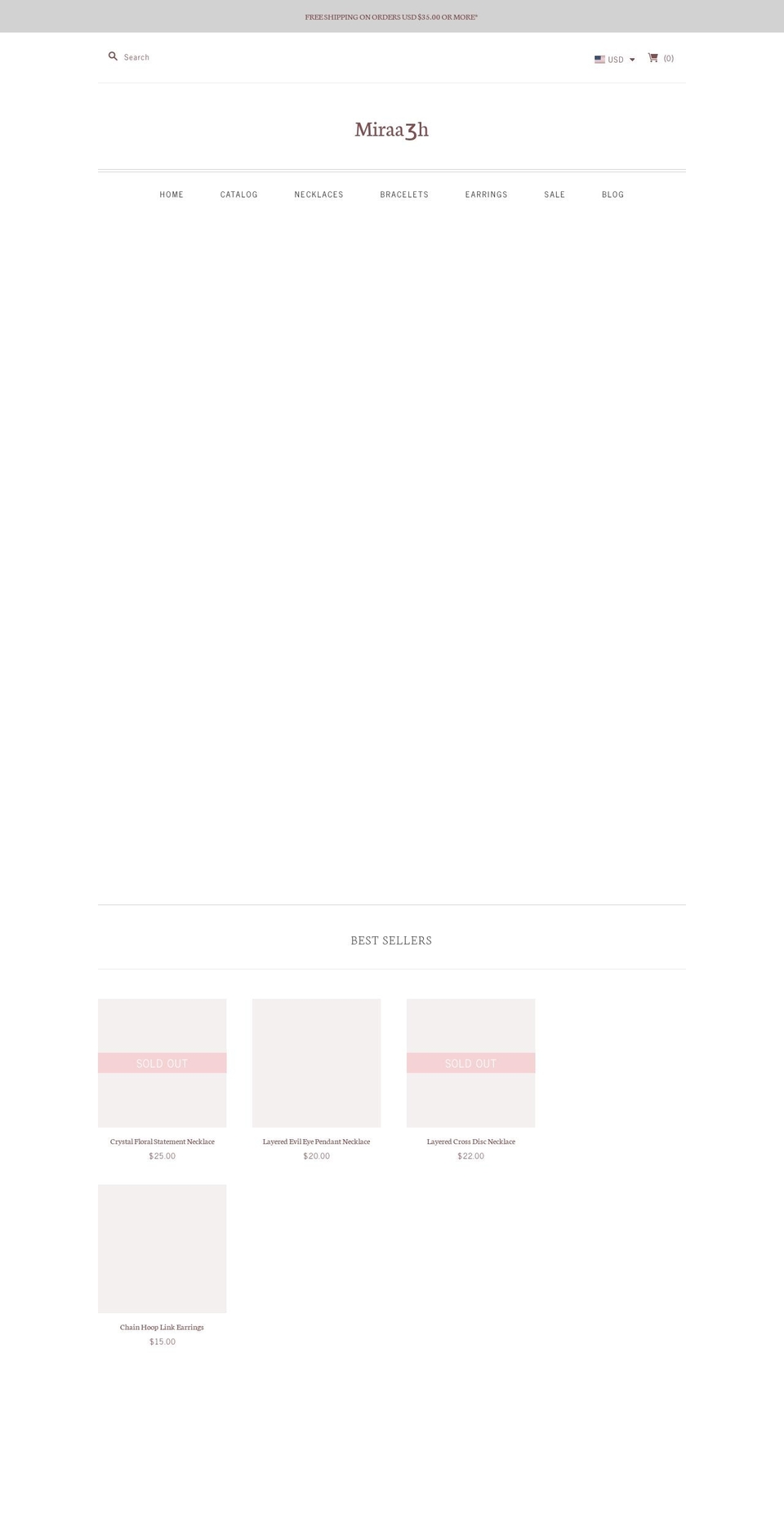 miraazh.com shopify website screenshot