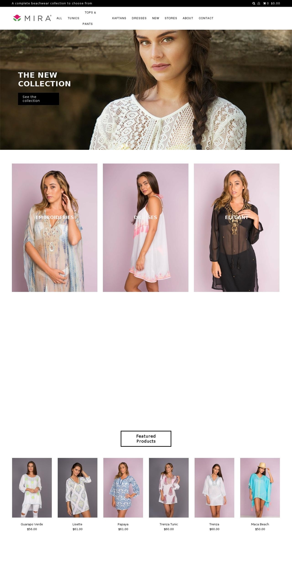 miraboutique.com shopify website screenshot