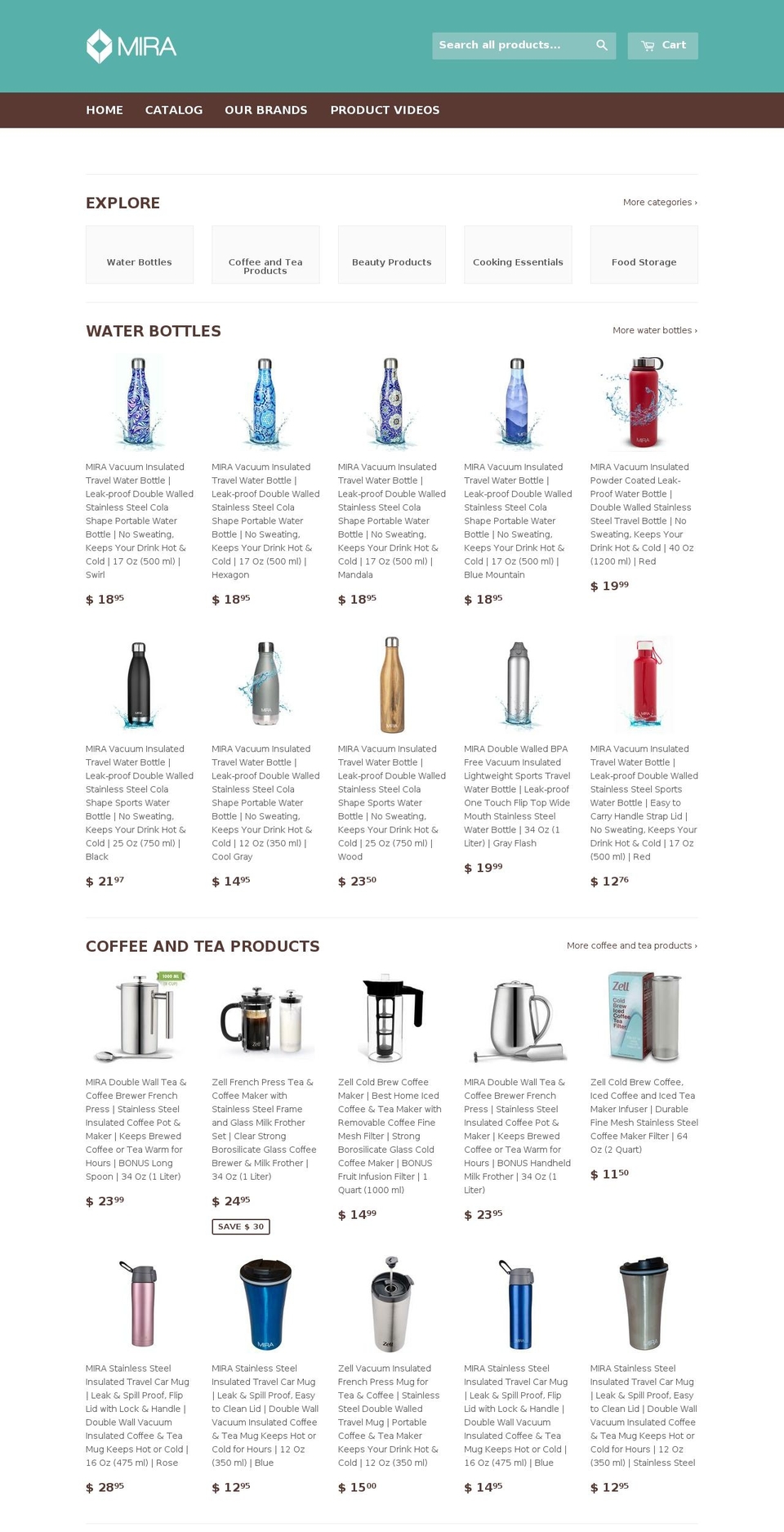 mirabrands.com shopify website screenshot