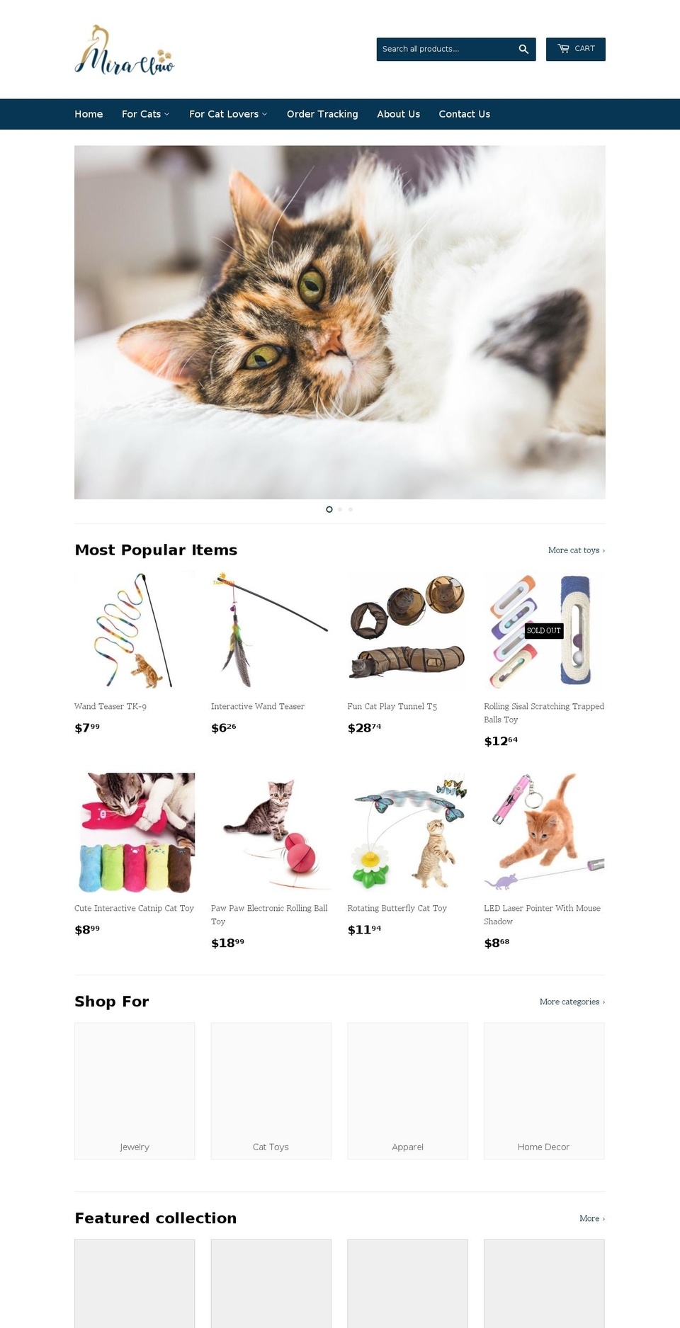miraclaw.com — Shopify storefront screenshot