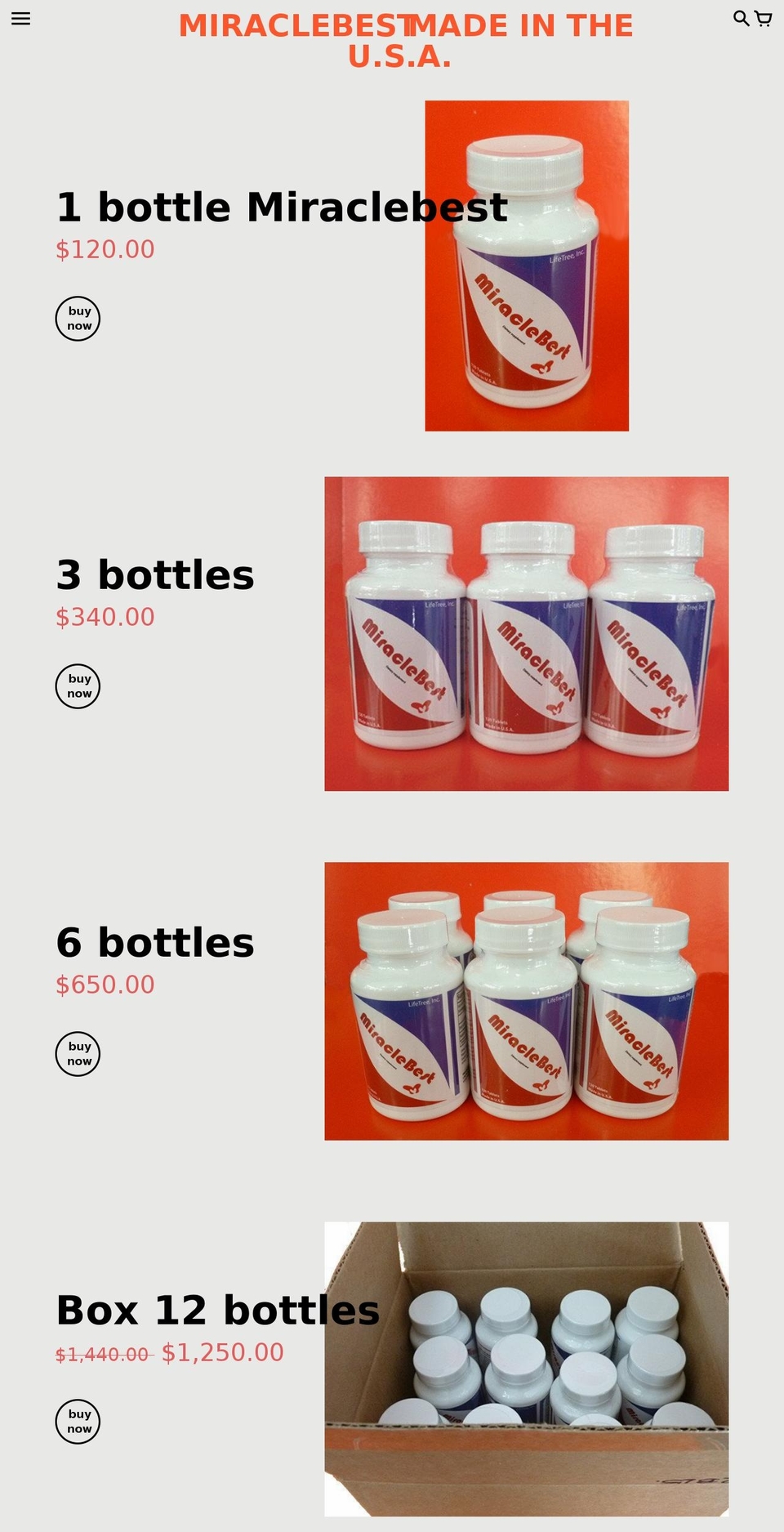 miraclebest.com shopify website screenshot