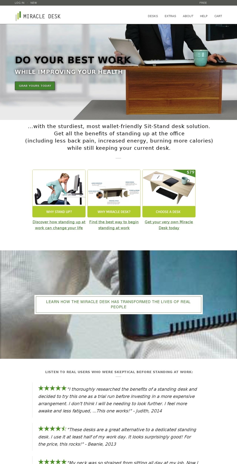 miracledesk.com shopify website screenshot