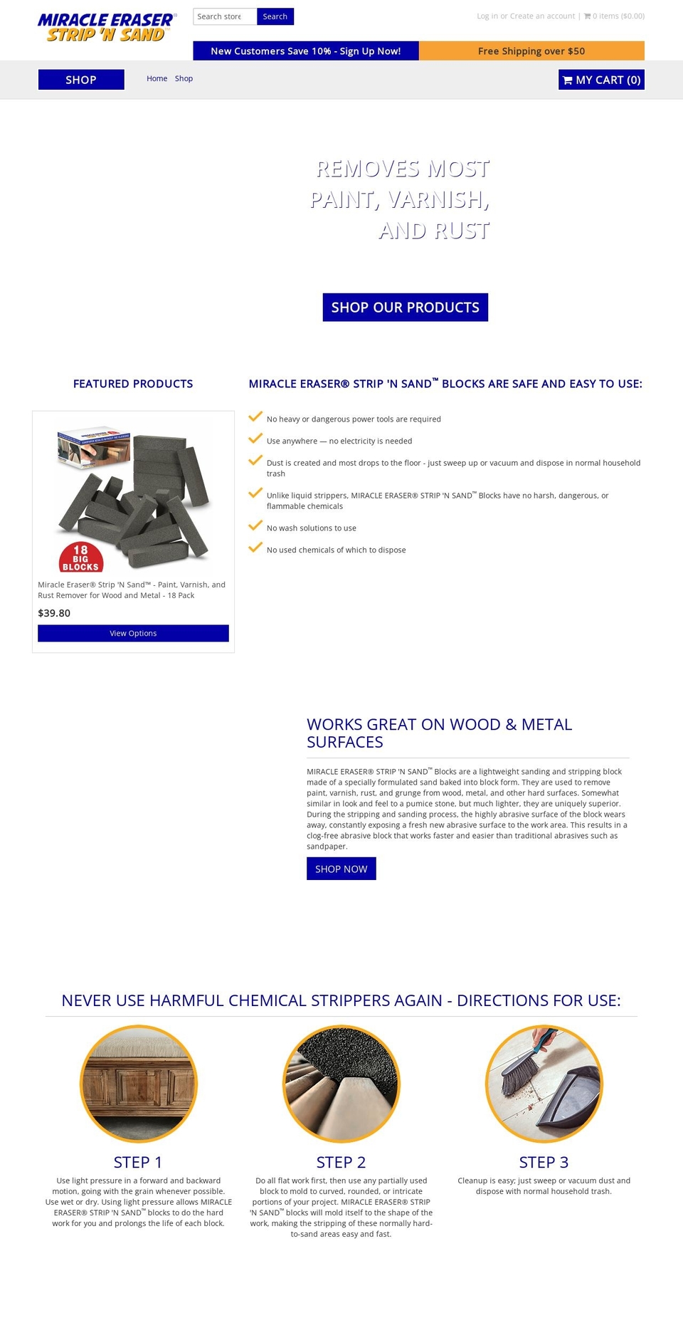 miracleeraser.com shopify website screenshot