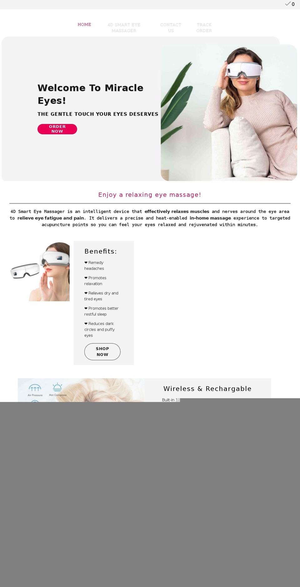 miracleeyes.org shopify website screenshot