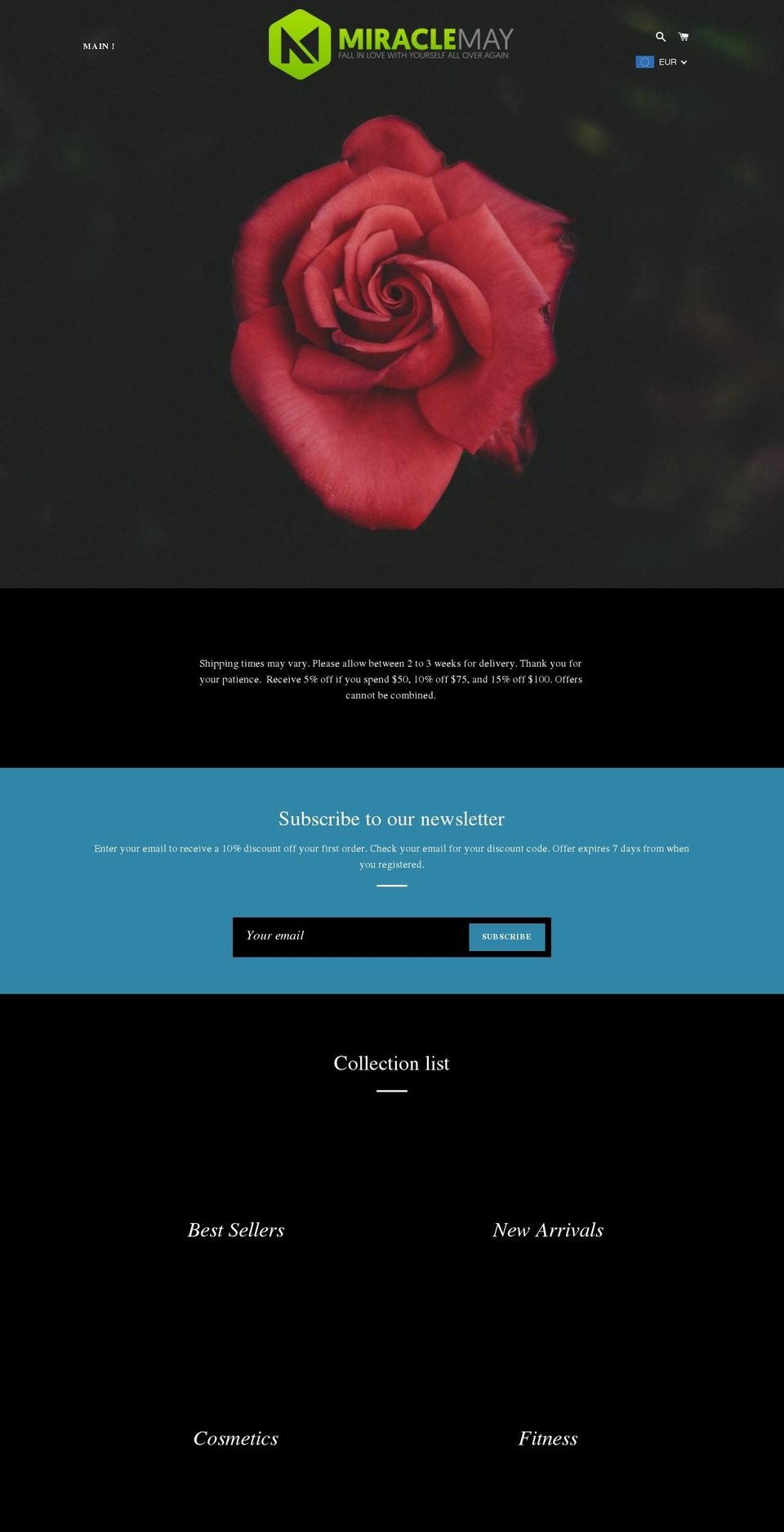 miraclemay.com — Shopify storefront screenshot