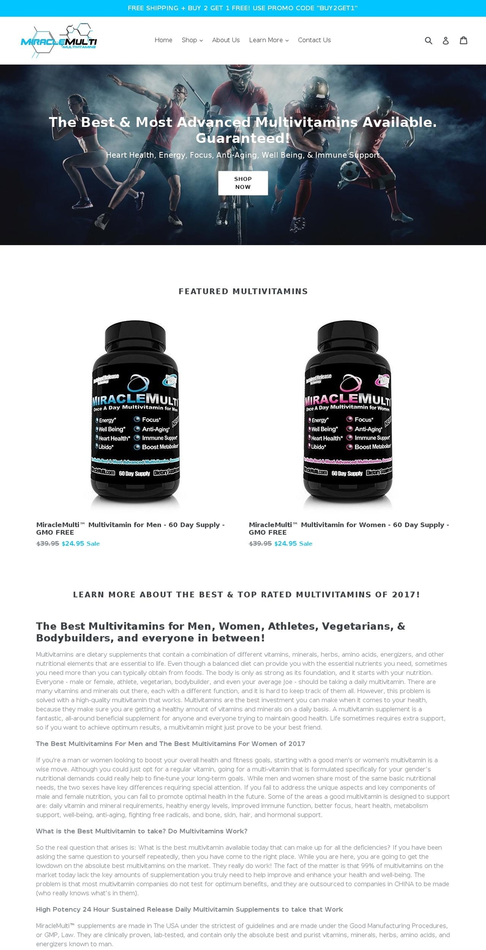 miraclemulti.com shopify website screenshot