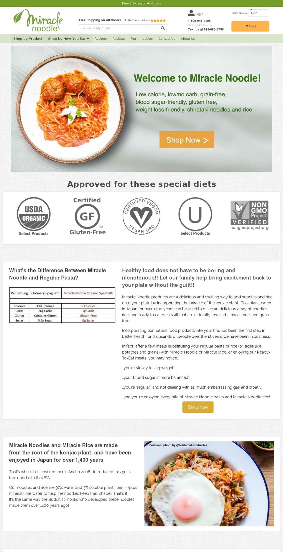 WU - MIRACLE THEME 16 - Alternate Collection Shopify theme site example miraclenaturalfoods.com