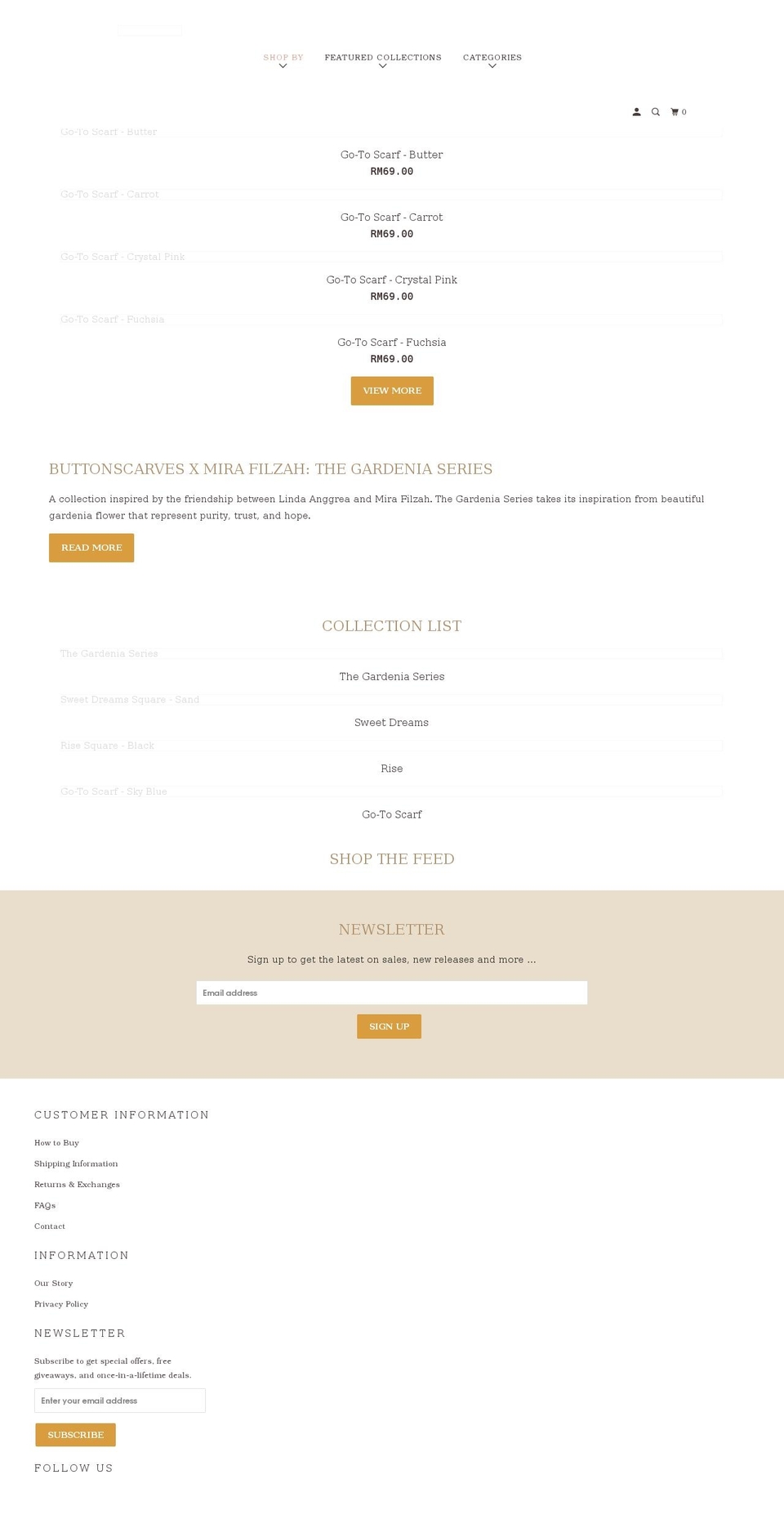 mirafilzah.com shopify website screenshot