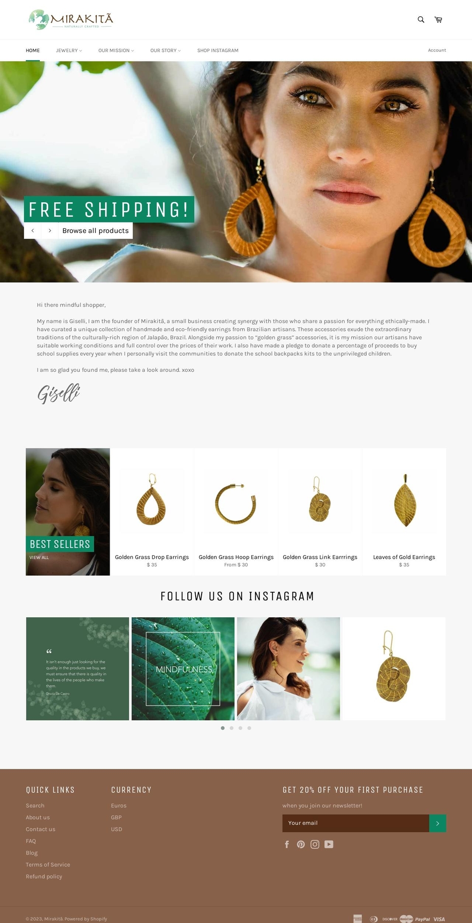 mirakita.com — Shopify storefront screenshot