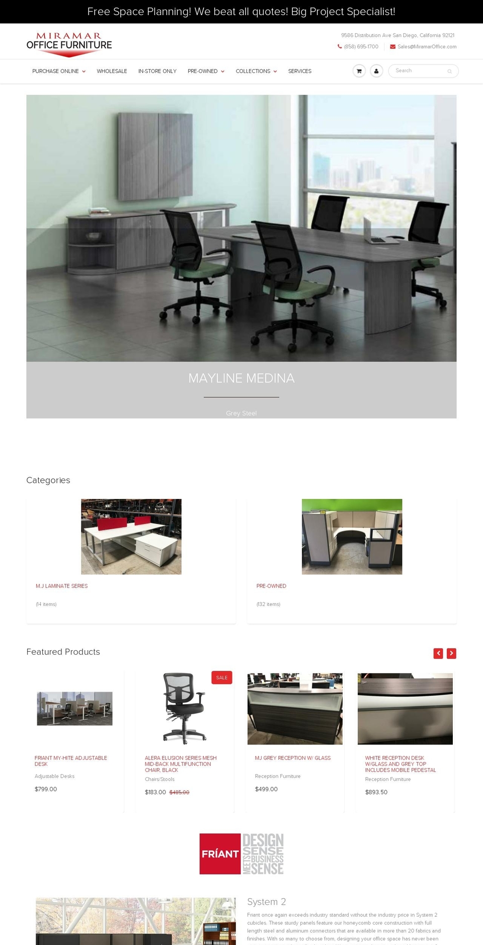 Miramar Office 2 - ShowTime Shopify theme site example mirarmarofficefurniture.biz