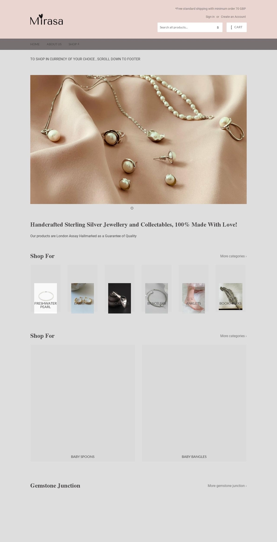 mirasalondon.com shopify website screenshot