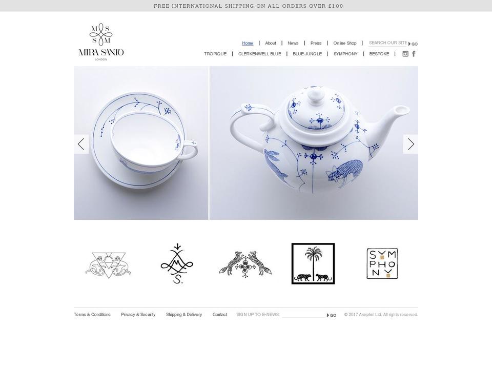 mirasanto.com shopify website screenshot
