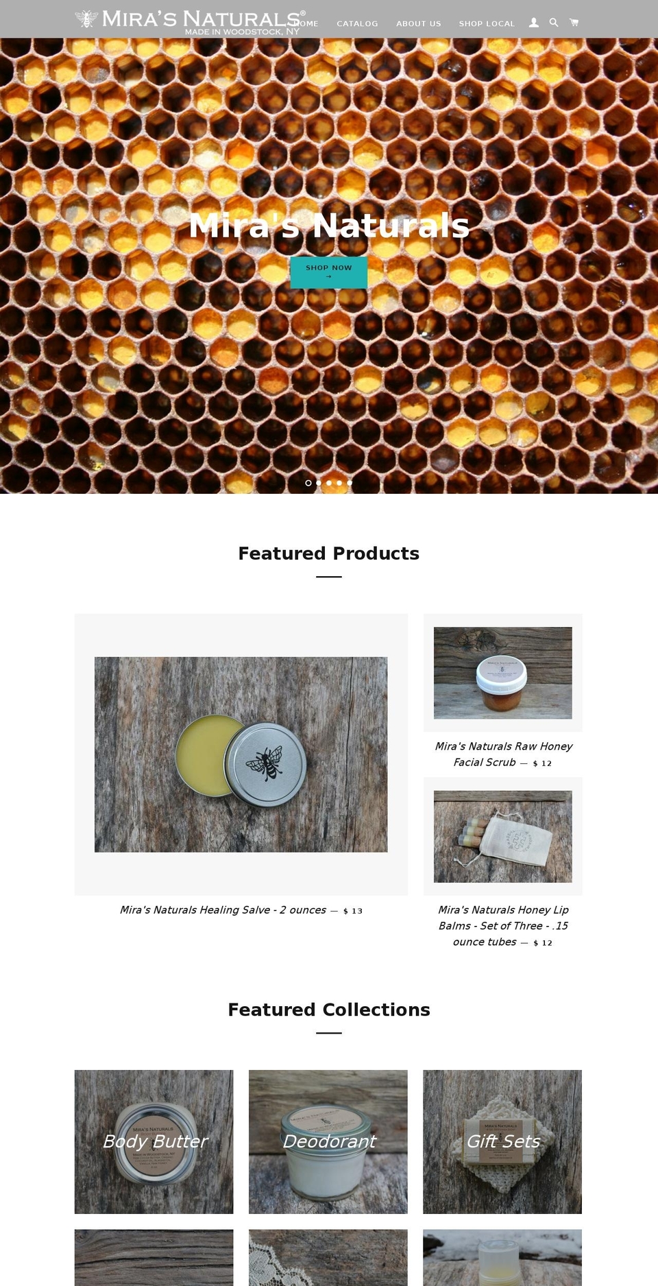 mirasnaturals.com shopify website screenshot