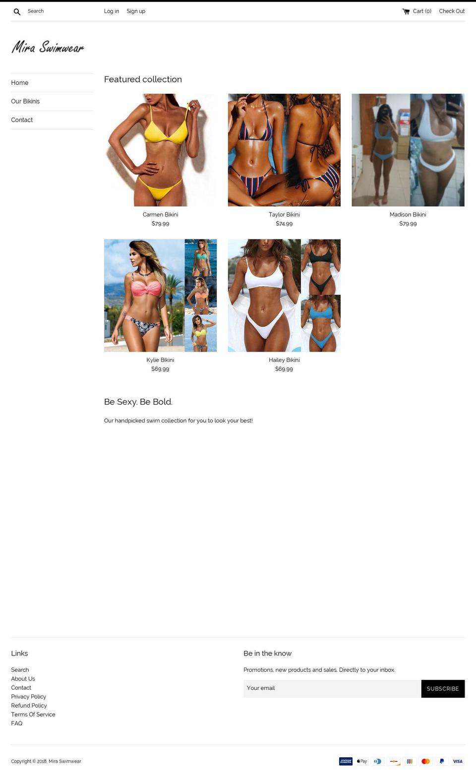 miraswimwear.com — Shopify storefront screenshot