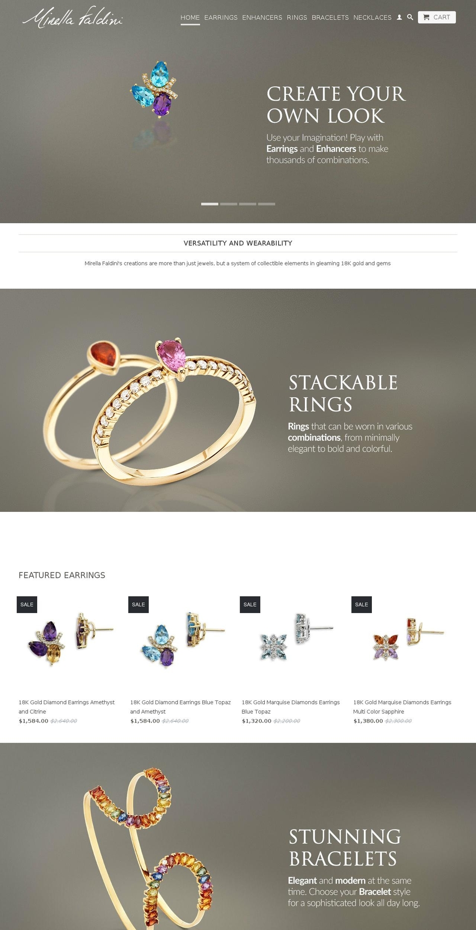 mirellafaldini.com — Shopify storefront screenshot