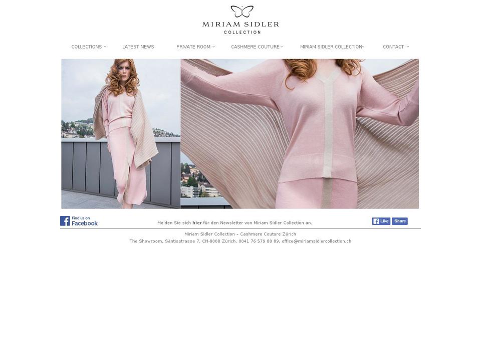 miriamsidlercollection.com shopify website screenshot