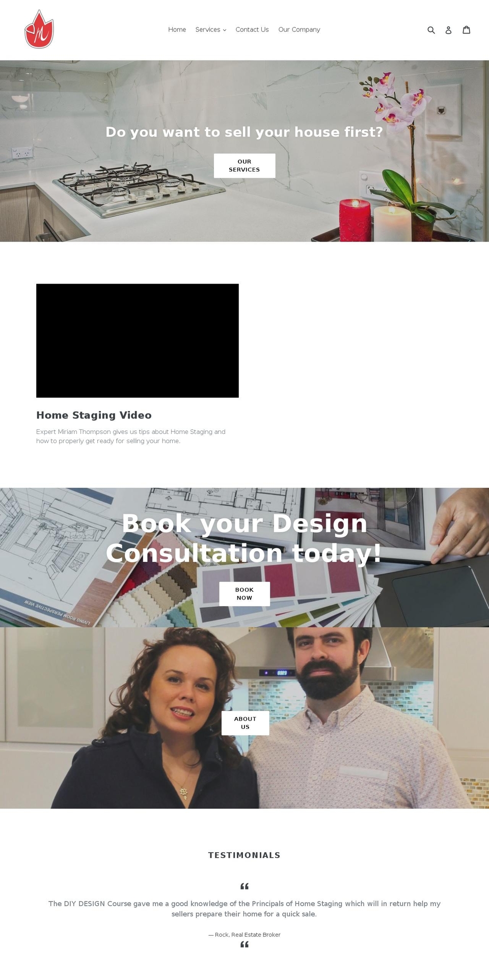 miriamthompsondesigner.com — Shopify storefront screenshot