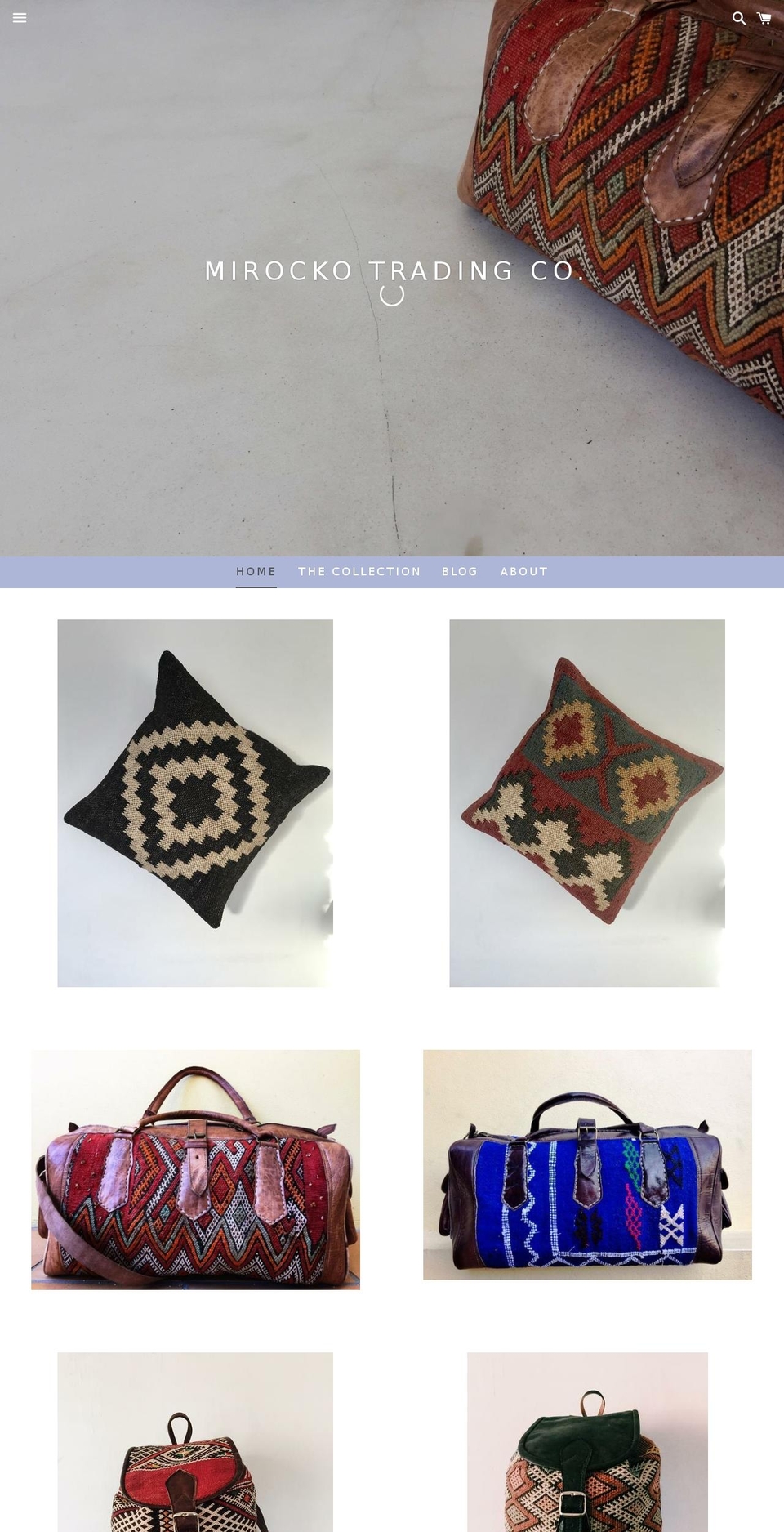 mirockobags.com shopify website screenshot