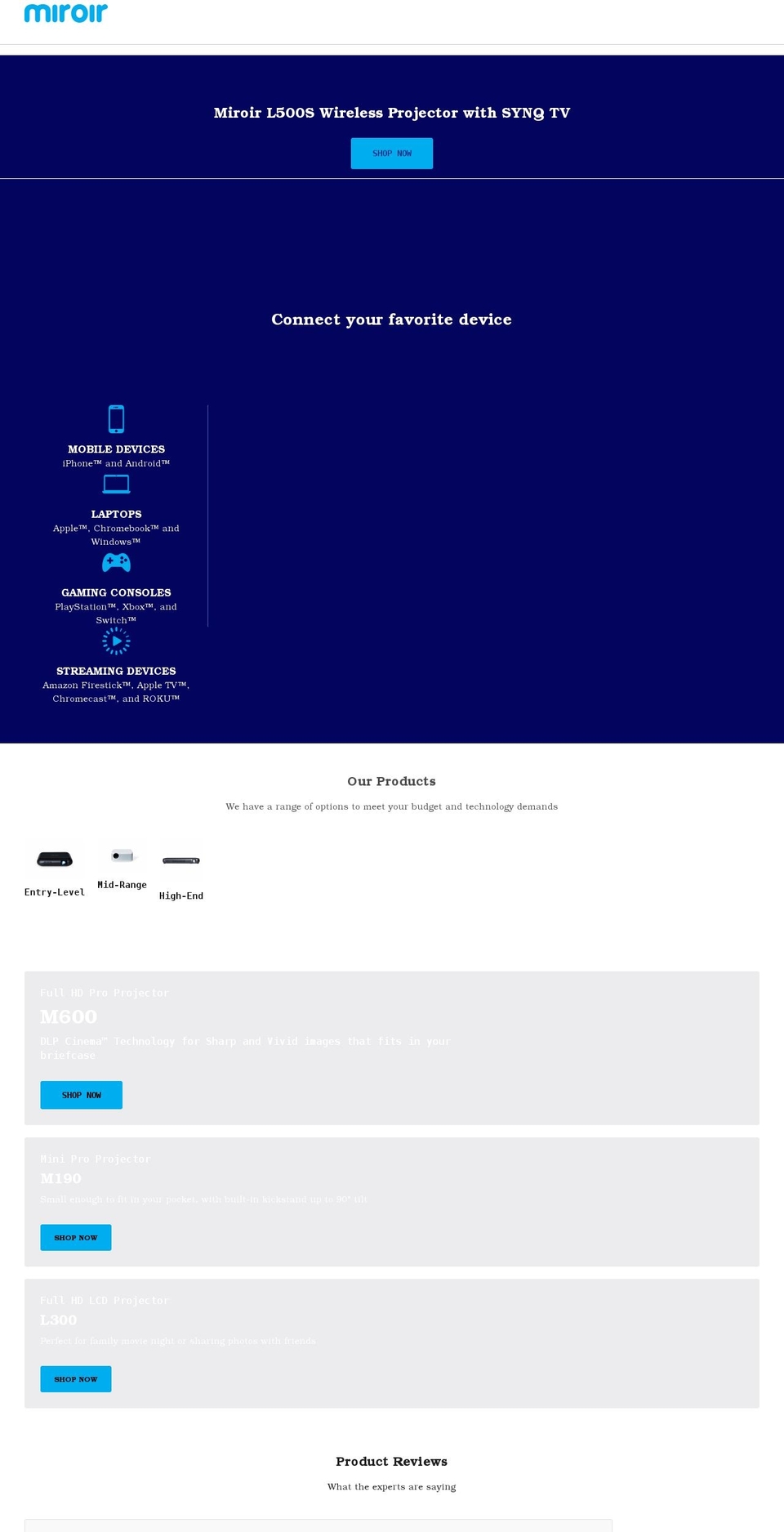 miroirusa.com shopify website screenshot