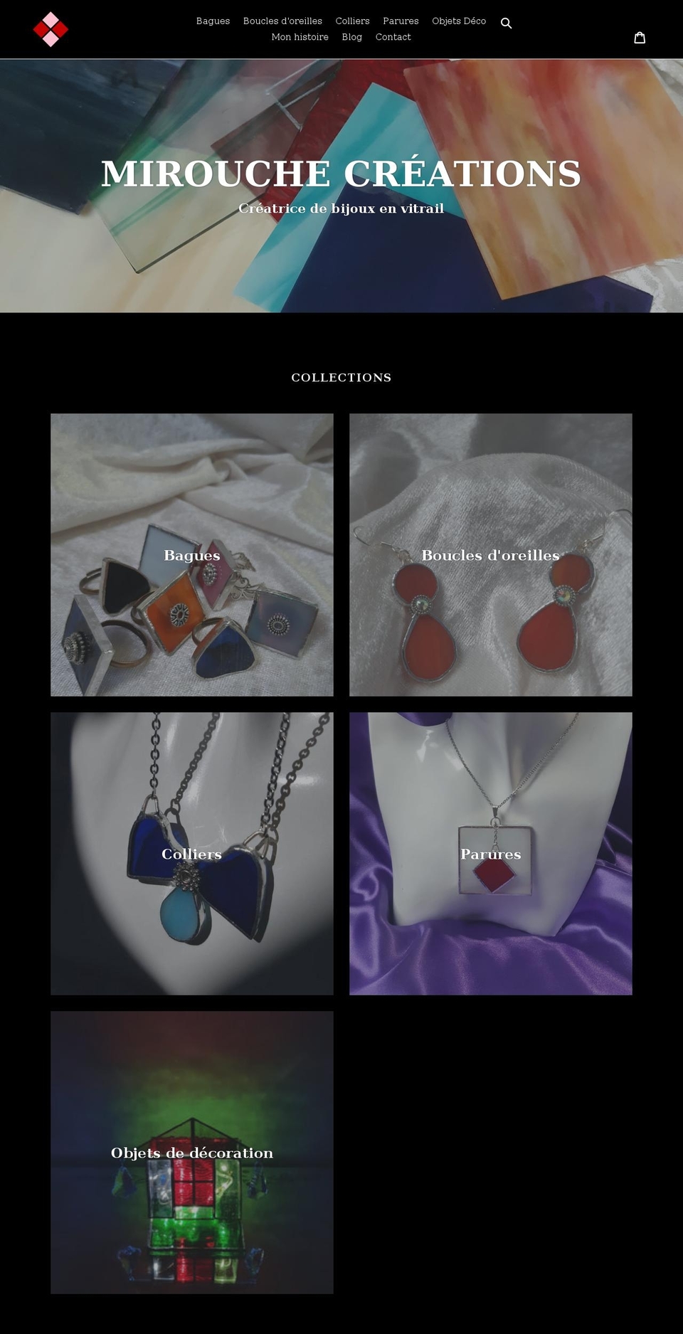 mirouche-creations.com shopify website screenshot