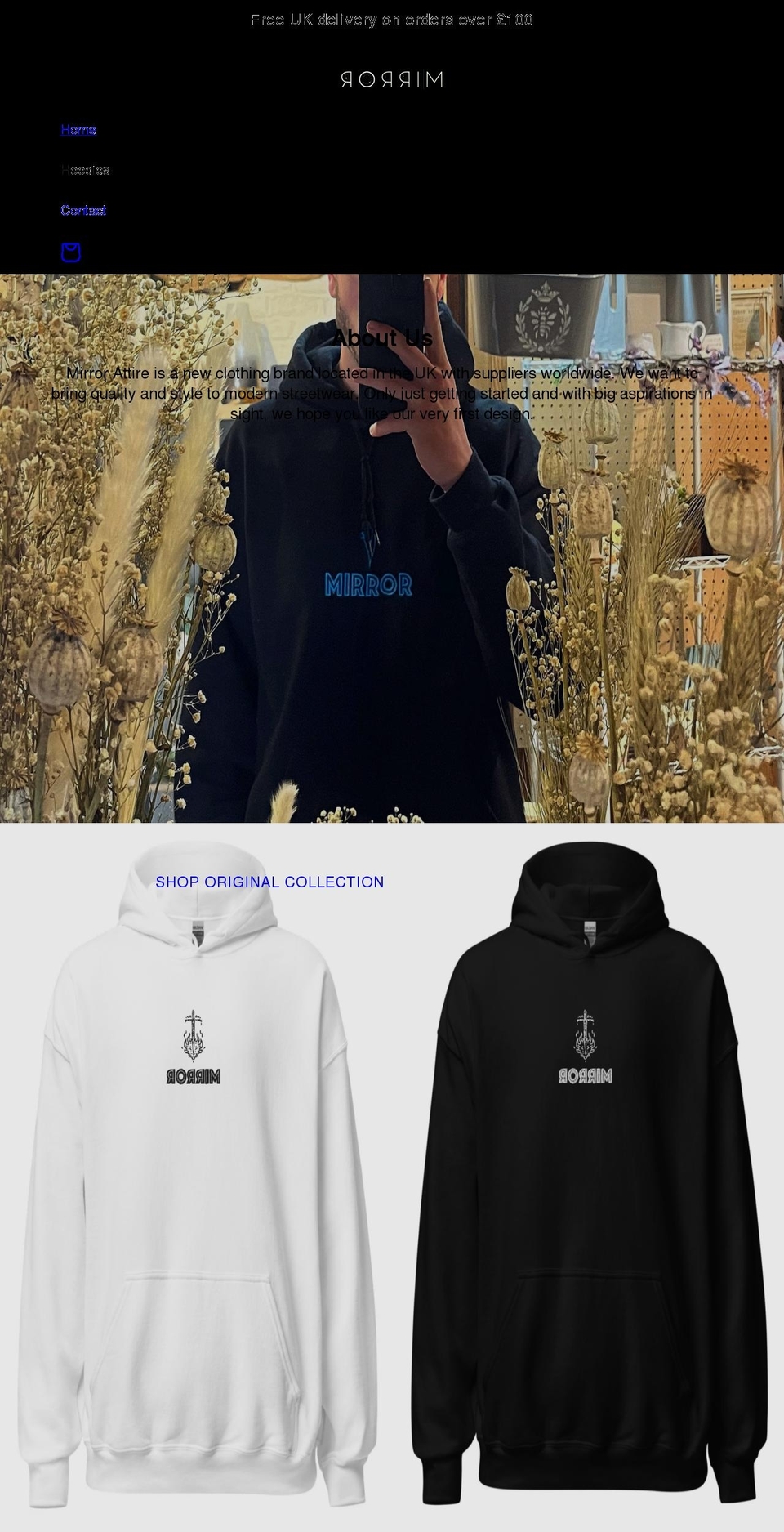 mirrorattire.com shopify website screenshot