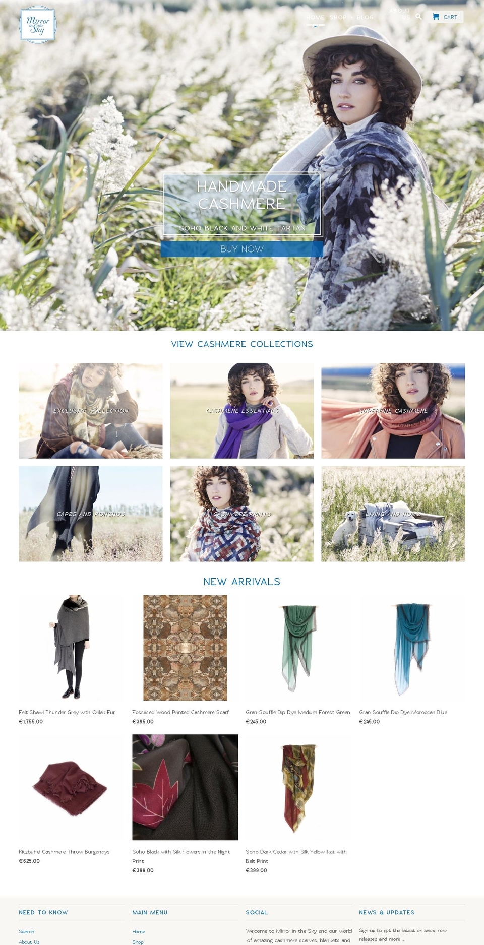 mirrorintheskyshop.com shopify website screenshot