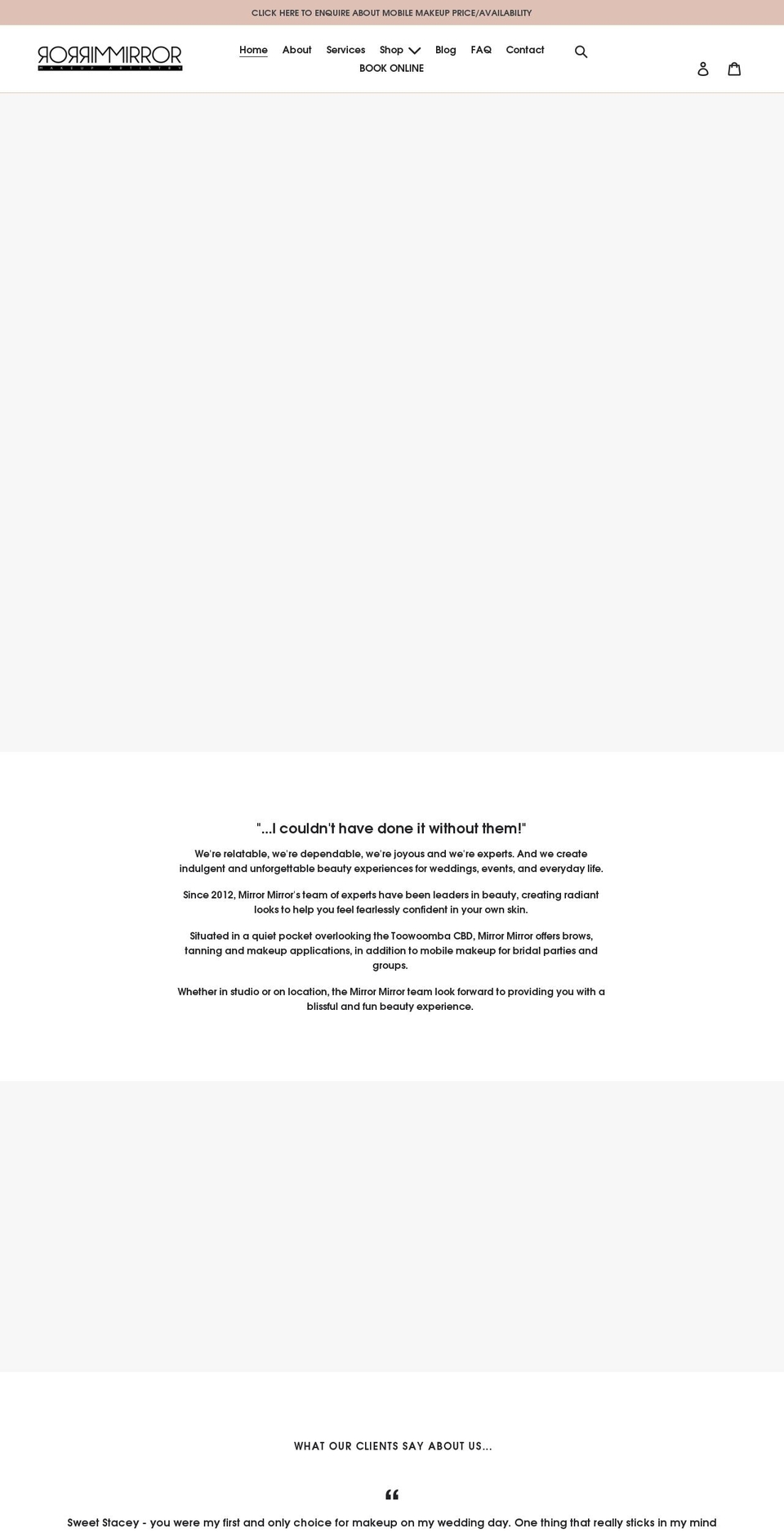 mirrormirrormakeupartistry.com.au shopify website screenshot