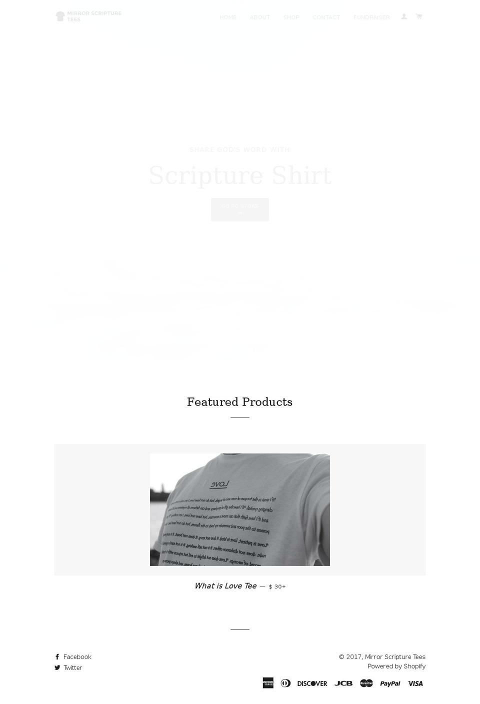mirrorscripturetees.com shopify website screenshot