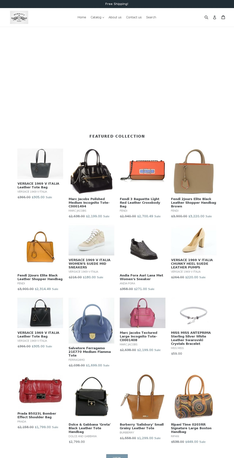 mirsaciboutique.com — Shopify storefront screenshot