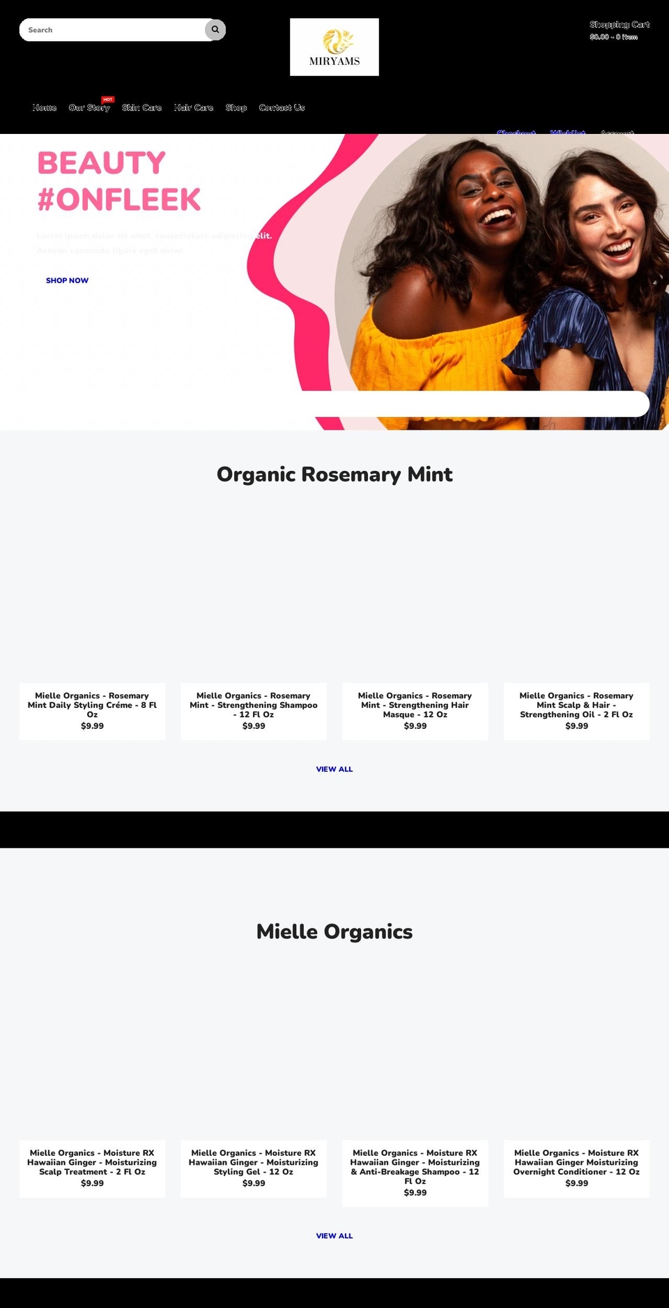 Upload me toybox Shopify theme site example miryams.com