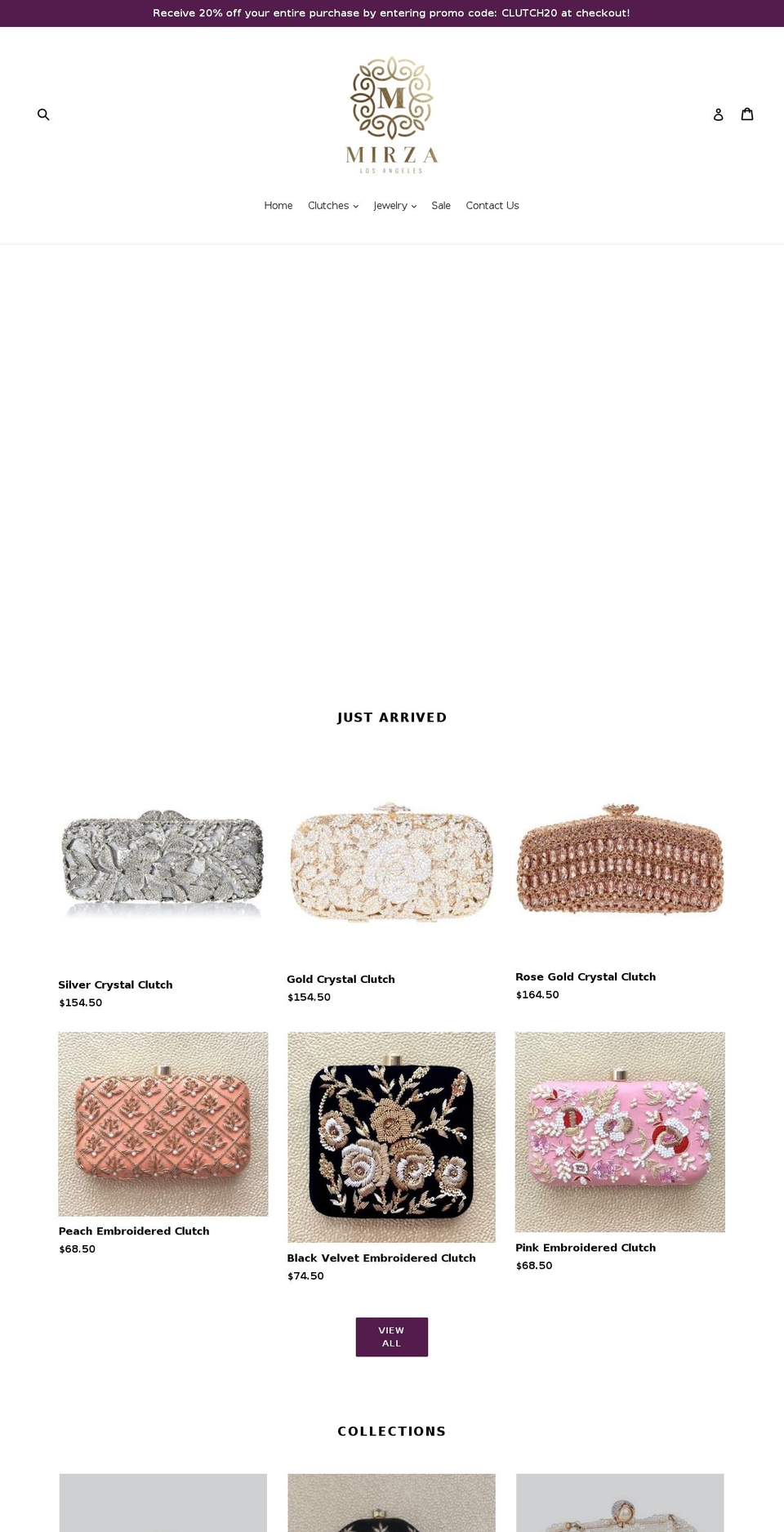 mirzabysmk.com — Shopify storefront screenshot