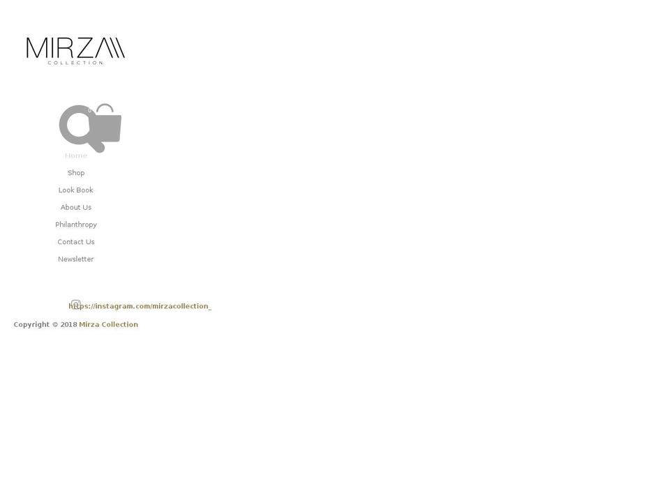 mirzacollection.com — Shopify storefront screenshot