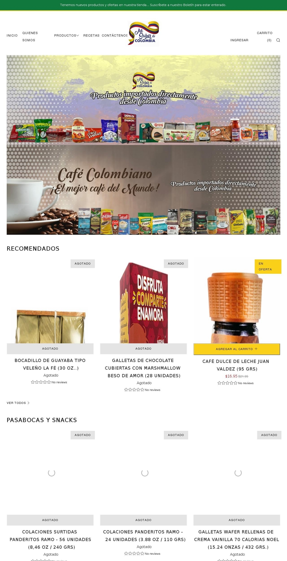 misaboracolombia.com shopify website screenshot