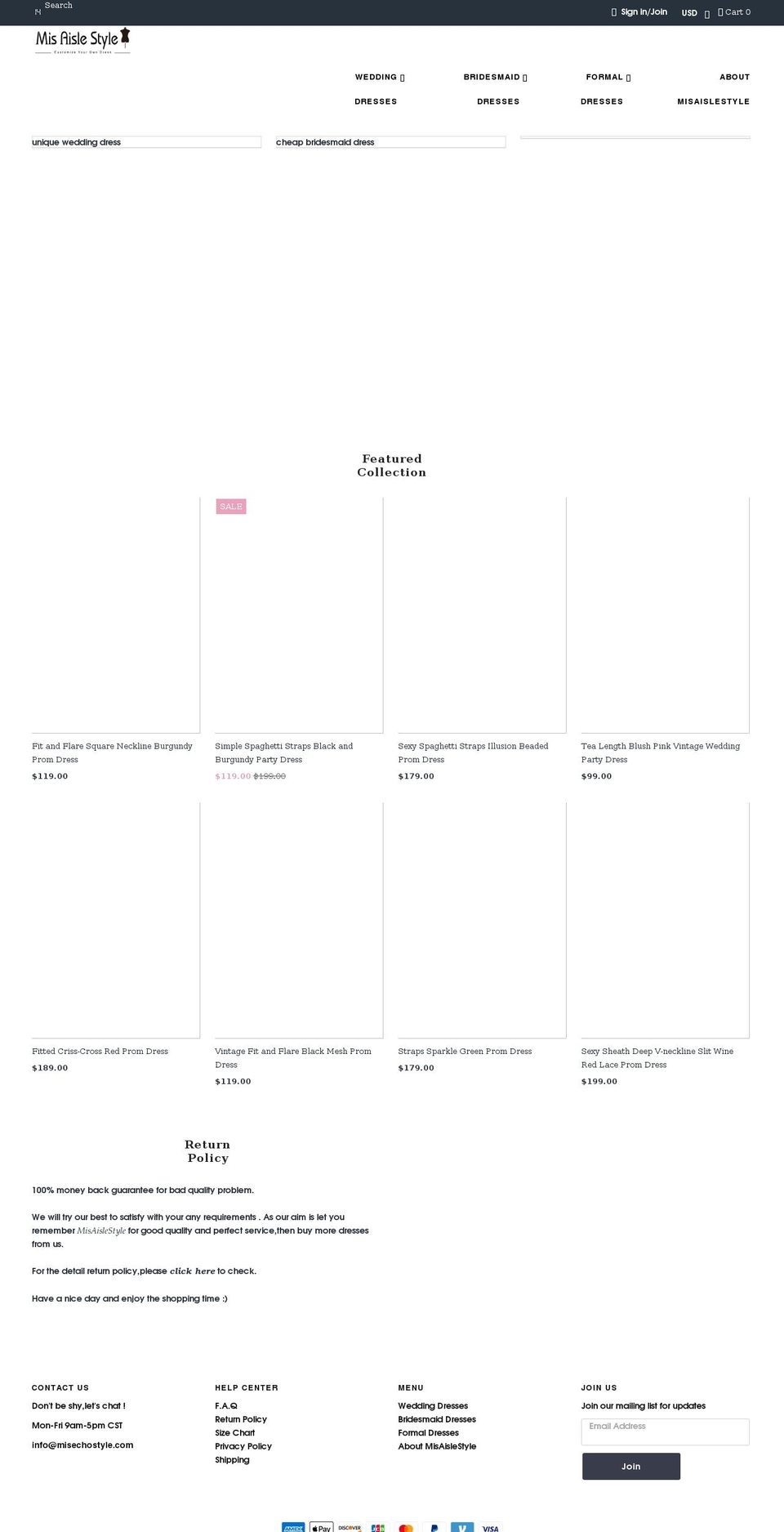 misaislestyle.com shopify website screenshot