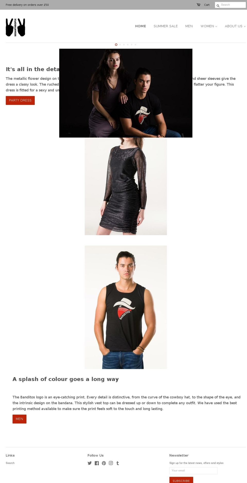 misanthropix.com — Shopify storefront screenshot