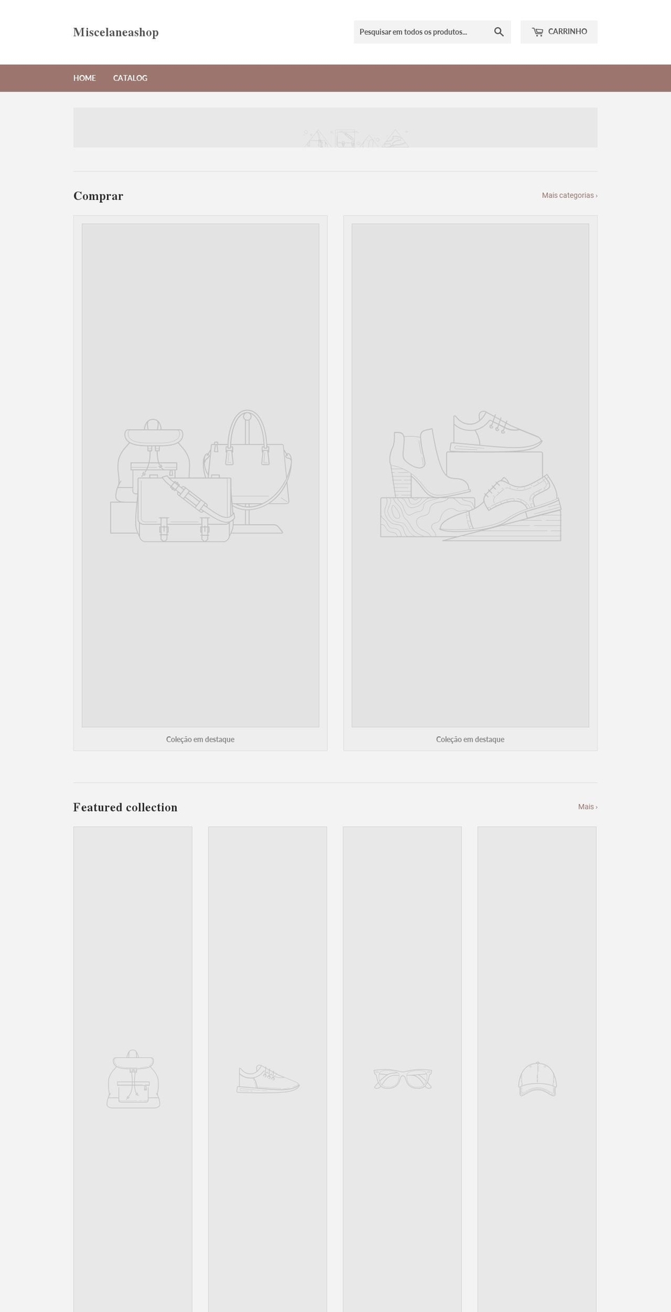 miscelaneashop.com — Shopify storefront screenshot