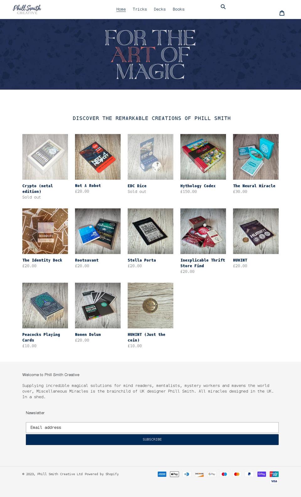 miscellaneousmiracles.co.uk shopify website screenshot