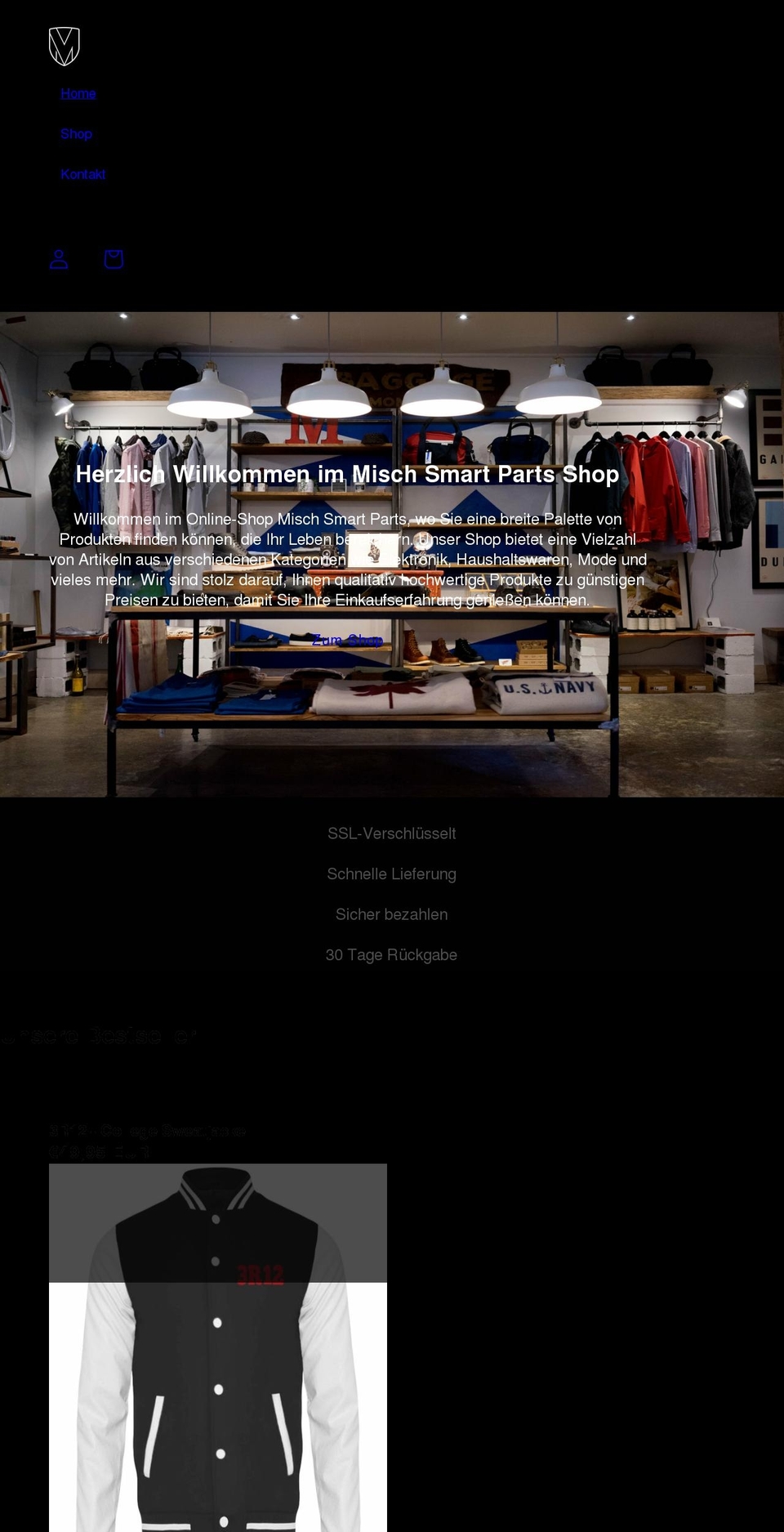 misch-shop.de shopify website screenshot