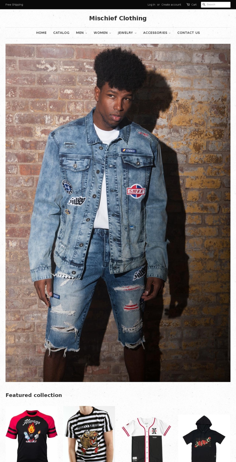 mischiefclothings.com shopify website screenshot