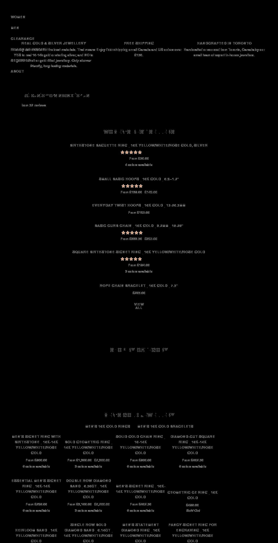 miscjewellery.com shopify website screenshot