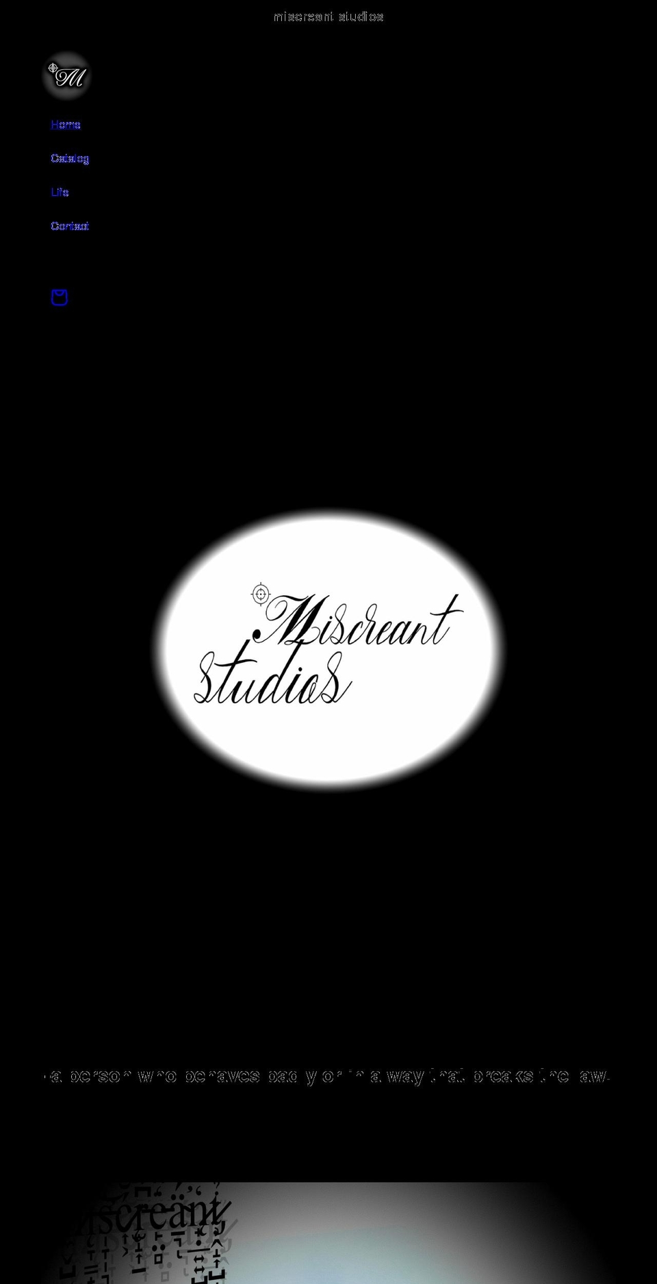 miscreantstudios.com shopify website screenshot
