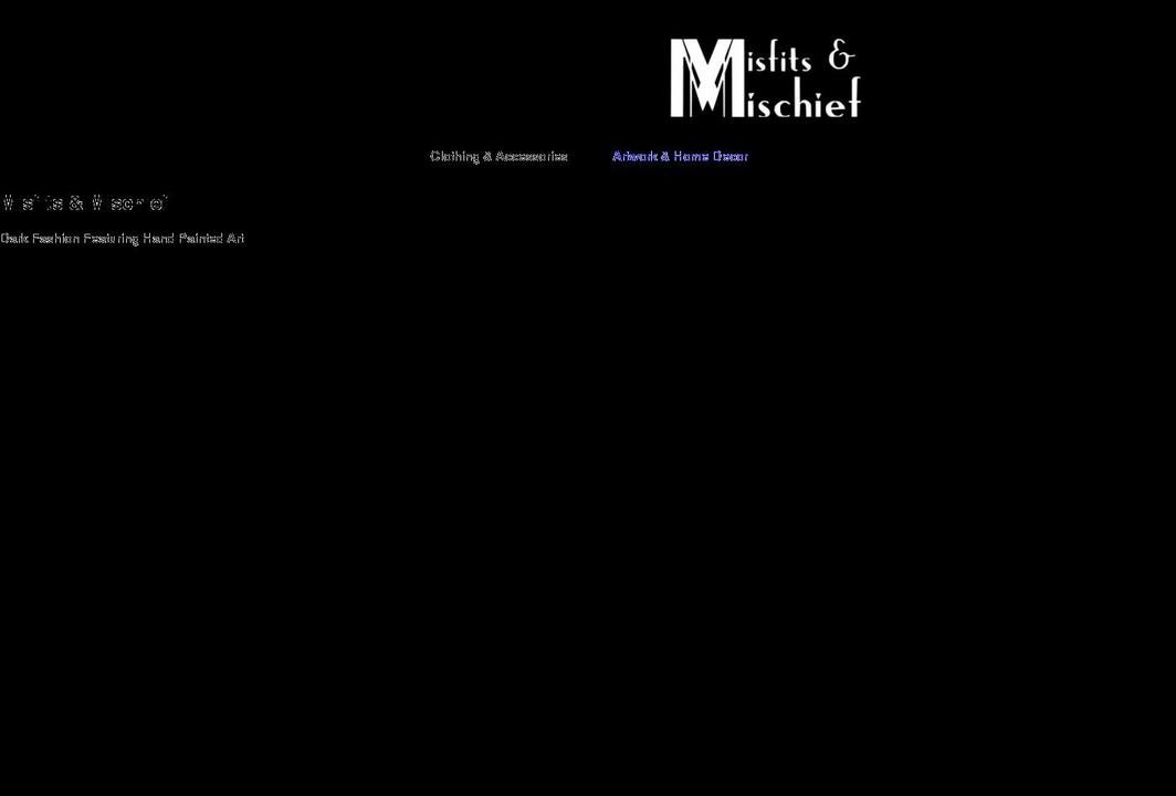 misfitsandmischief.com shopify website screenshot