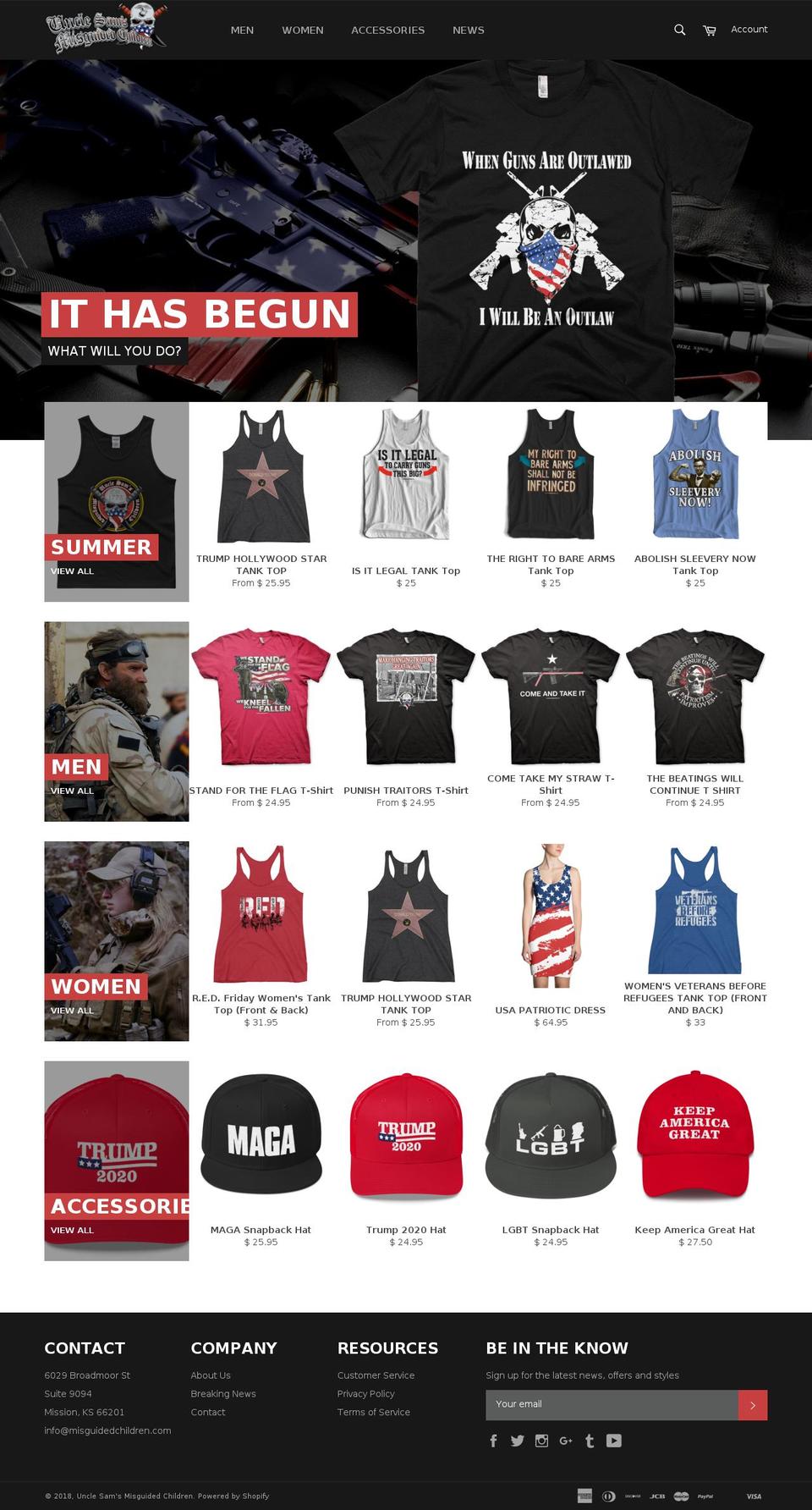 misguidedchildren.org shopify website screenshot