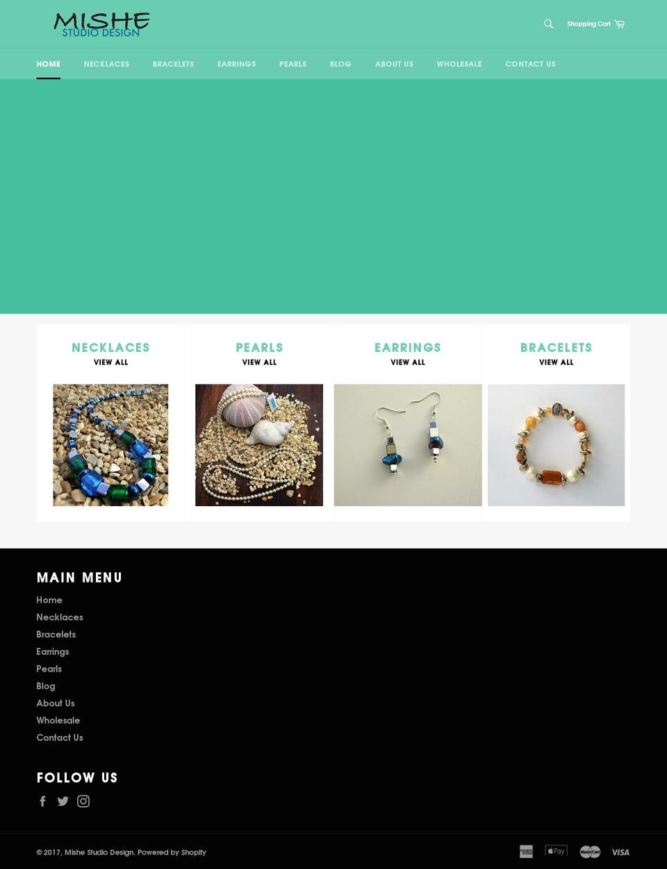 mishejewellery.com shopify website screenshot