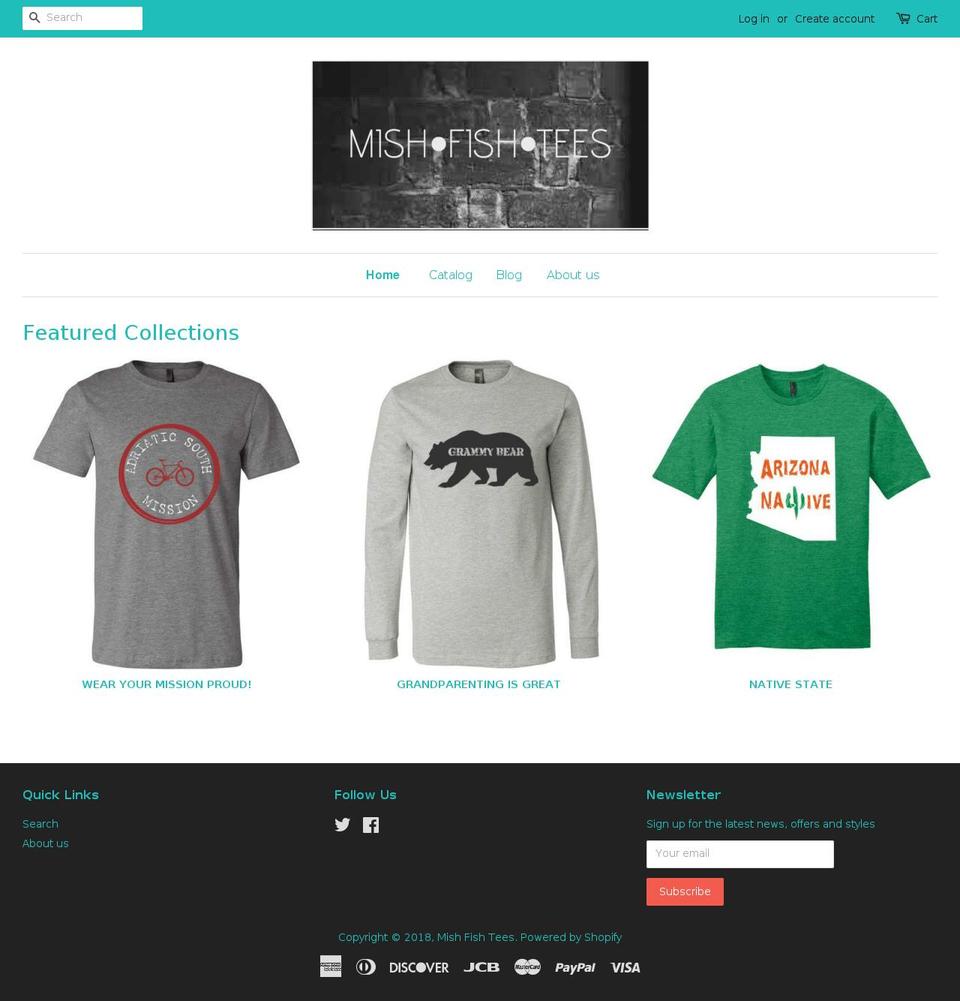 mishfishtees.com — Shopify storefront screenshot