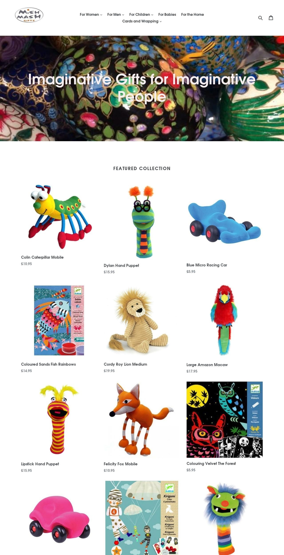 mishmashgifts.com — Shopify storefront screenshot