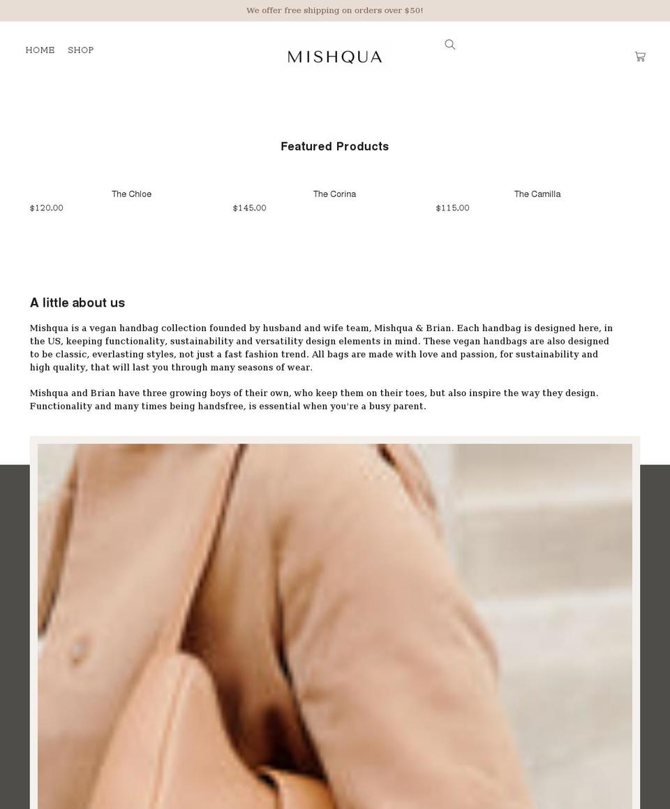 Shopify theme - promise Shopify theme site example mishqua.com